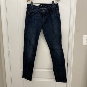 7 For All Mankind Dark Indigo Straight Leg Jeans